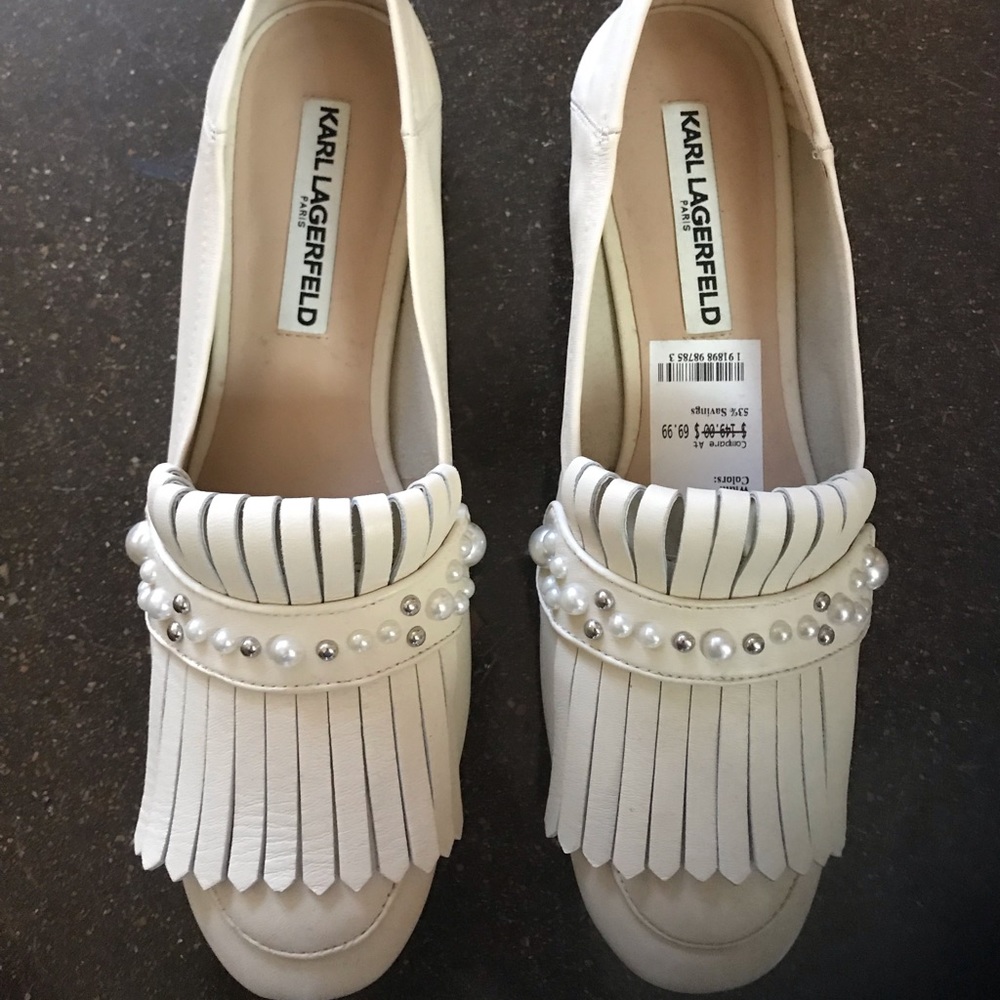 Like new (worn once). Karl Lagerfeld shoes 8.5